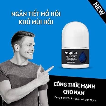 Lăn khử mùi cho nam Perspirex for men maximum 20ml