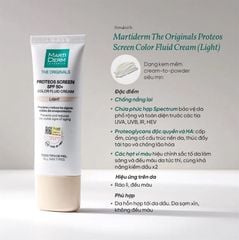 Kem chống nắng Martiderm proteos screen spf 50+ color fluid cream light 40ml