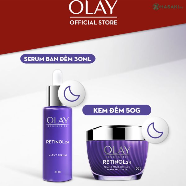 Kem Dưỡng OLay Regenerist Retinol24 Ngừa Lão Hóa Ban Đêm 50g