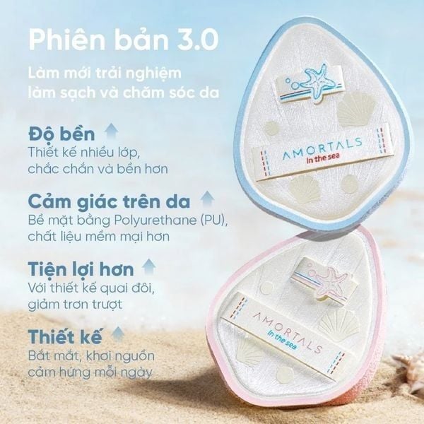 Bọt rửa mặt amortals in the sea 2PCS
