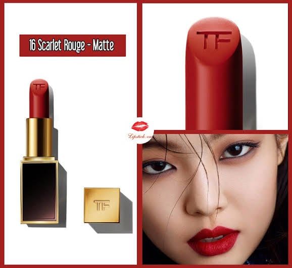 Son thỏi Tom Ford lip color satin matte fullsize #16-scarlet rouge