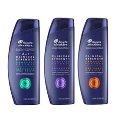 Dầu gội Head And Shoulders Mỹ Clinical Strength dành cho da gàu ngứa và the mát #xanh lá