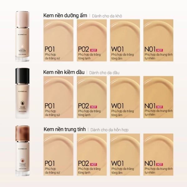 Kem Nền Carslan Lasting Cover Foundation 30g #P01