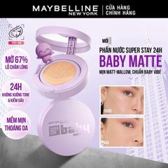 ￼Phấn nước Superstay 24H Baby Matte Cushion Maybelline #110.5