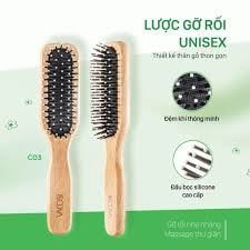 Lược gỗ gỡ rối Chải Suôn và Mượt Tóc Vacosi Styling Wooden Hairbrush C03