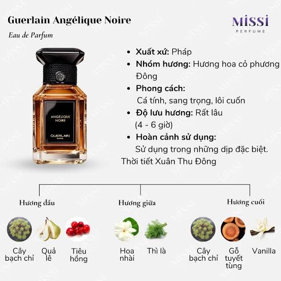 Nước Hoa nữ Guerlain Angélique Noire EDP [chiết 10ml ]