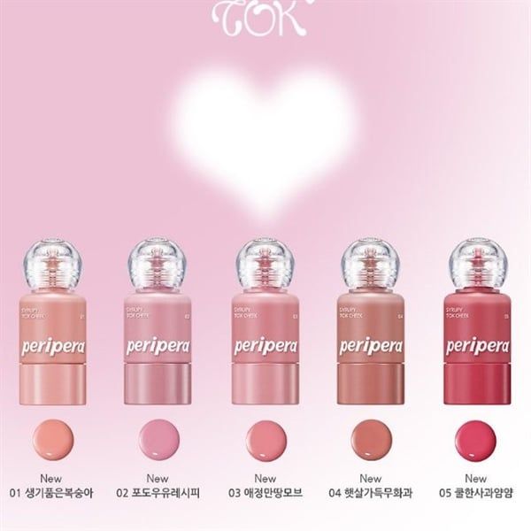 Má hồng kem Peripera Syrupy Tok Cheek 9g #07