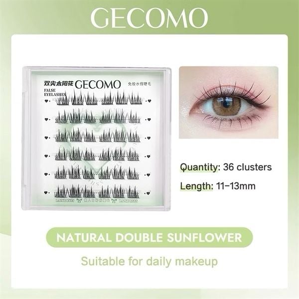 Mi giả Gecomo không cần keo xanh lá
