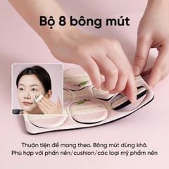 Bộ 8 Bông Mút Trang Điểm Tự Xé Amortals Puff-Hydro Edition