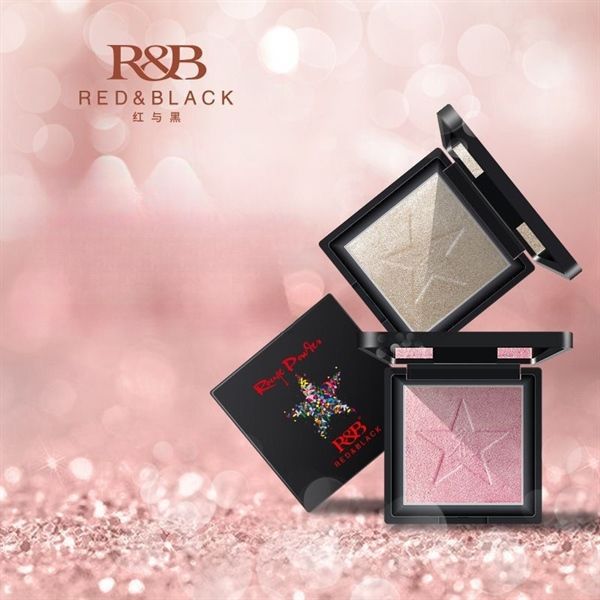 Phấn Highlight RED & BLACK R&B Velvet Touch Blusher Powder #03-ánh bạc