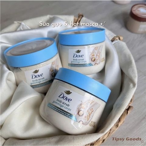 Tẩy Da Chết Dove Crushed Cherry & Chia Milk Body Scrub 425g bản mỹ #macca