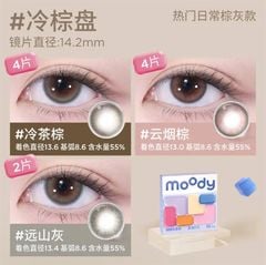 Lens Moody 1 ngày Combo 5 hộp -01.00 D