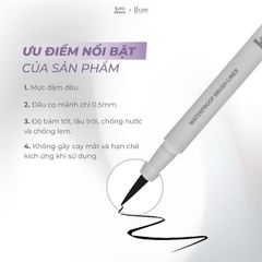 [NEW]￼Phiên Bản Mới Vỏ Xám - Bút Kẻ Mắt Nước Nét Mảnh, Không Lem Trôi Karadium Waterproof Brush Liner
