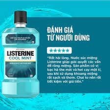 Nước Súc Miệng Listerine 250ml Cool Mint Mouthwash