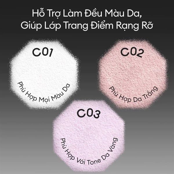Phấn phủ bột Colorkey lasting naturally C01 -trắng