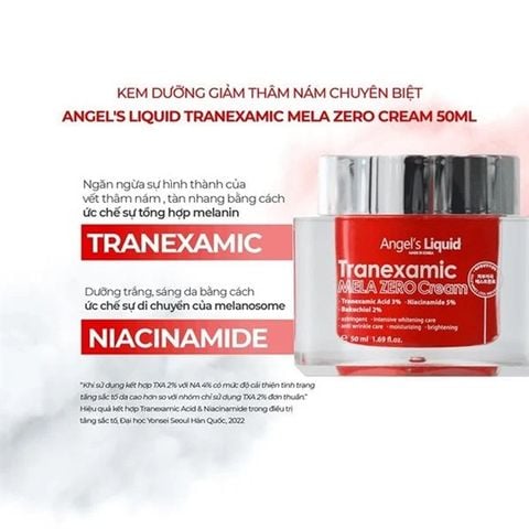 Kem dưỡng giảm thâm nám Angel's Liquid tranexamic mela zero cream 50ml