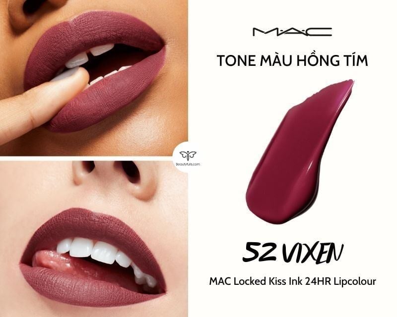 Son MAC #52 Vixen Màu Tím Hồng