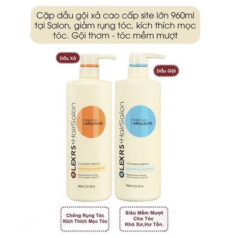 Cặp dầu gội xả Olexrs kích thích mọc tóc , phục hồi hư tổn 1000ml