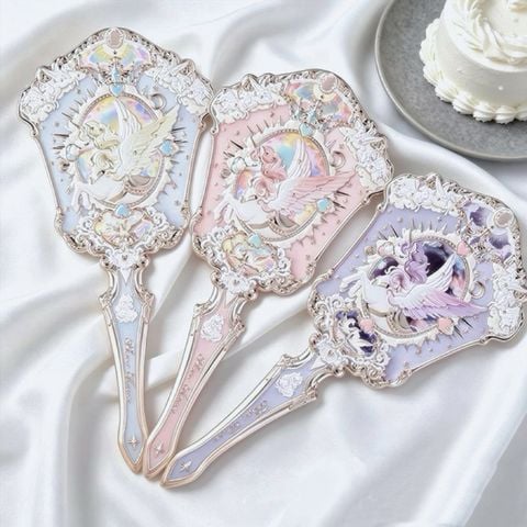 Gương Cầm Tay Knight Unicorn Flower Knows Hoa Biếc kỳ lân #trắng