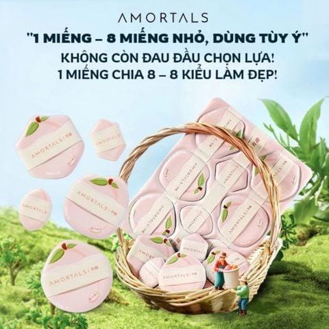 Bộ 8 Bông Mút Trang Điểm Tự Xé Amortals Puff-Hydro Edition