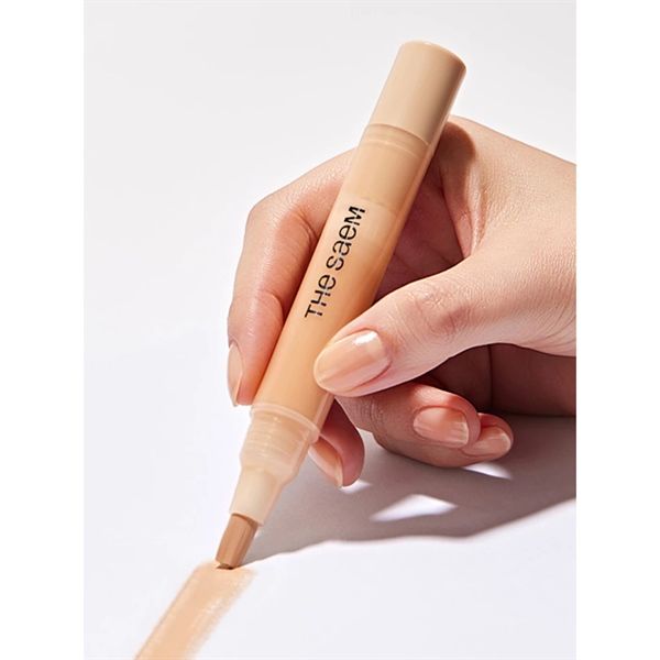 Bút che khuyết điểm The Saem cover perfection pen concealer #peach beige
