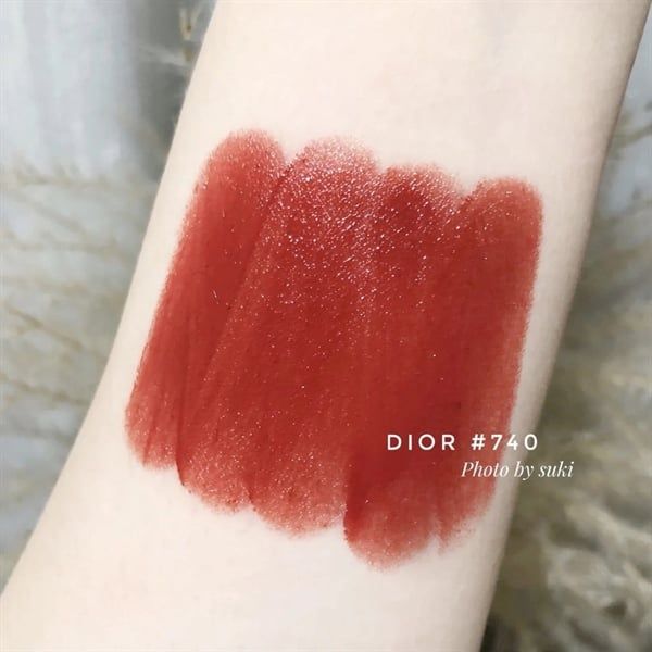 [full size] Son Dior addict hydrating shine lipstick #740-đỏ gạch full box
