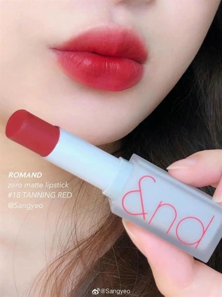 Son thỏi Romand zero matte #18 tanning red