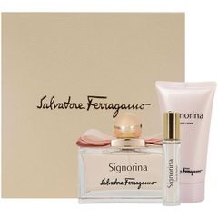 Gift set Salvatore Ferragamo Signorina EDP 3pcs ( EDP 100ml & EDP 10ml & Lotion Dưỡng Da 50 ml )