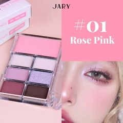 Bảng phấn mắt má 7ô JARY new vision cheeks eyeshadow pallete #01-rose pink