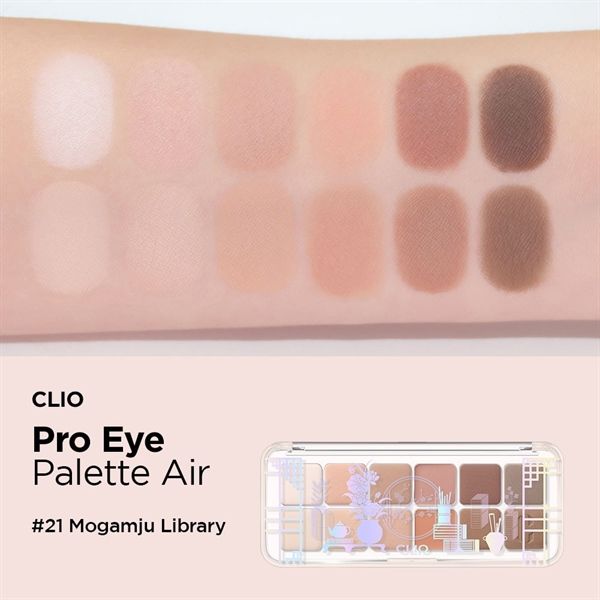 Bảng phấn mắt CLIO pro eye palette air #21-mogamju library