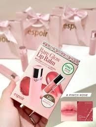 Set son dưỡng Espoir bare glow lip balm pinch rose+ son couture glaze