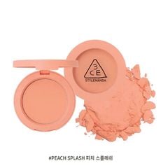 Phấn Má Hồng 3CE Màu Peach Splash - Cam Đào Tươi Tắn