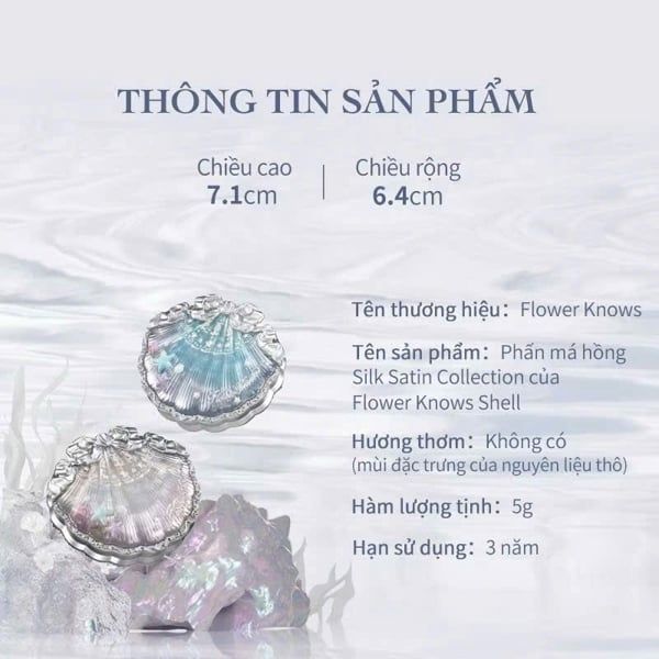 Phấn Má hồng Hoa Biết FLOWER KNOWS Shell's Jewel Blush #04