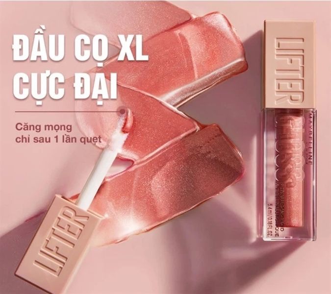 Son tint bóng Maybelline lifter gloss #014 heat