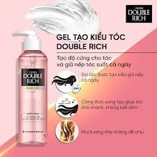 Gel tạo kiểu Tóc Double Rich 250ml hair gel soft hold