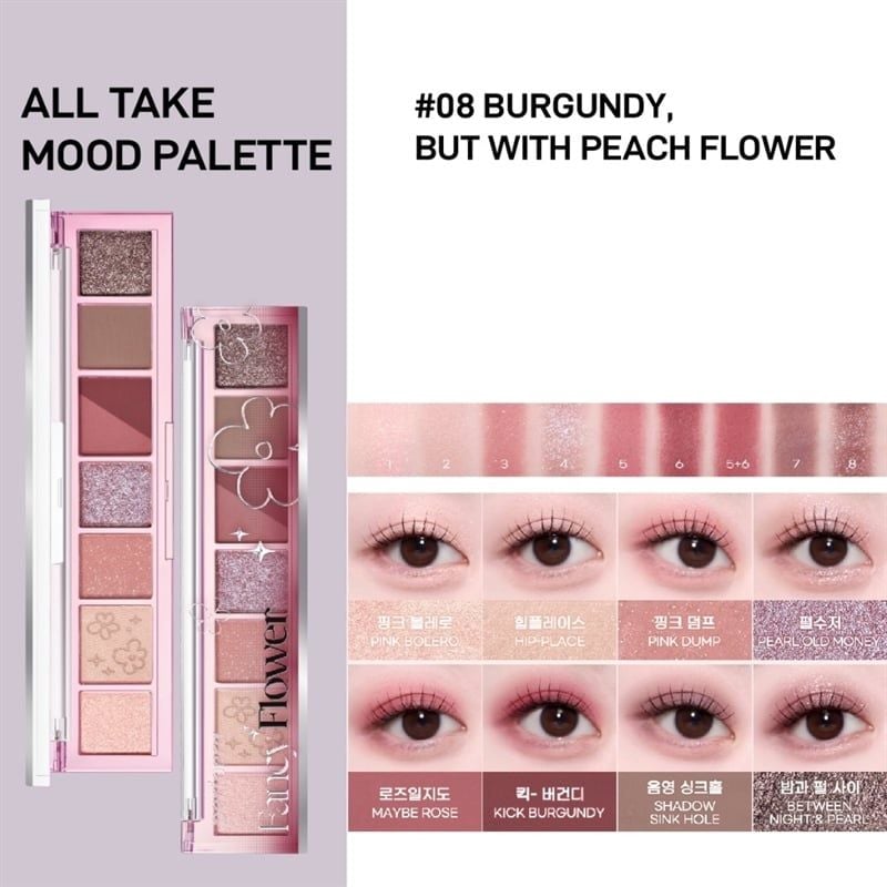 Bảng mắt Peripera all take mood palette Fancy flower #08