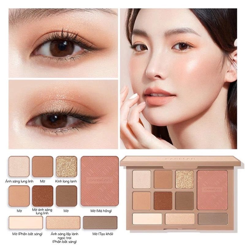 ￼Bảng Phấn Mắt CARSLAN 10 Màu đa Chức Năng