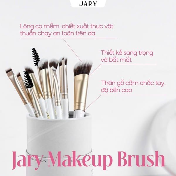CỌ PHẤN PHỦ ĐẦU TRÒN JARY POWDER BRUSH J01