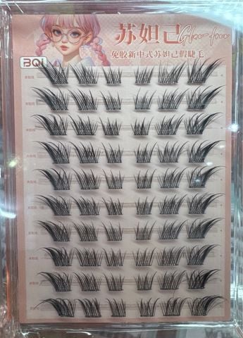 BQI Mi Giả Sẵn Keo 10 Hàng cam