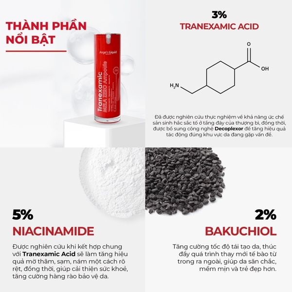 Serum Angel’s Liquid tranexamic mela zero ampoule đỏ 30ml