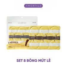 Bộ 8 Bông Mút Trang Điểm Tự Xé Amortals Puff-Hydro Edition #quả đào