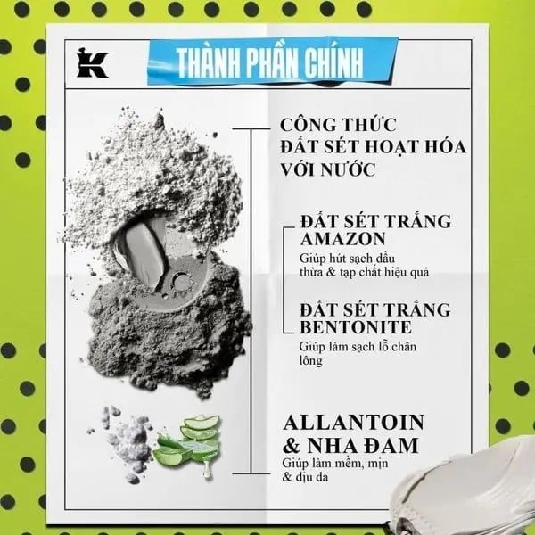 Mặt Nạ Đất Sét Kiehl's Rare Earth Pore Cleansing Masque Mini 14ml