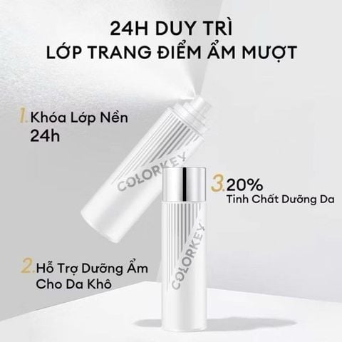 Xịt khóa nền Colorkey brightening dewy makeup setting spray 100ml