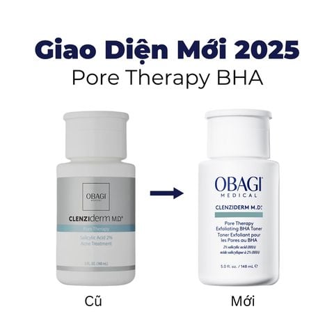 [ MẪU MỚI 2025 ]toner BHA Obagi Clenziderm MD Pore Therapy kiềm dầu , giảm mụn