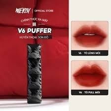 (new 2025) Son Kem Lì Merzy Puffer Velvet Tint #v6-đỏ gạch