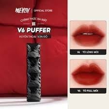 (new 2025) Son Kem Lì Merzy Puffer Velvet Tint #v6-đỏ gạch