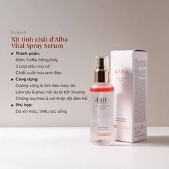 Xịt khoáng tinh chất D'Alba white truffle skin calming Hàn Quốc