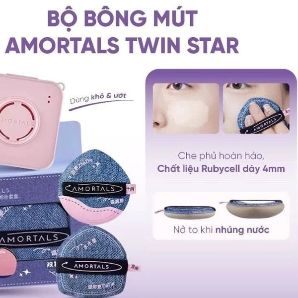 Set bông mút amortals twin stars jean