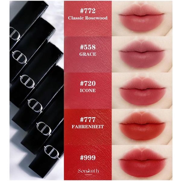 [full size] Son thỏi lì Dior Rouge Matte 777 Limited Edition-Fahenheii Đỏ Cam giới hạn
