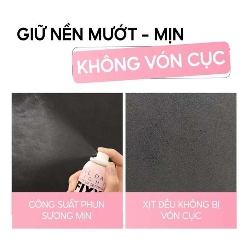 Xịt Khoá Makeup So Natural Fixx All Day Tight Make Up Setting -120ml #Hồng